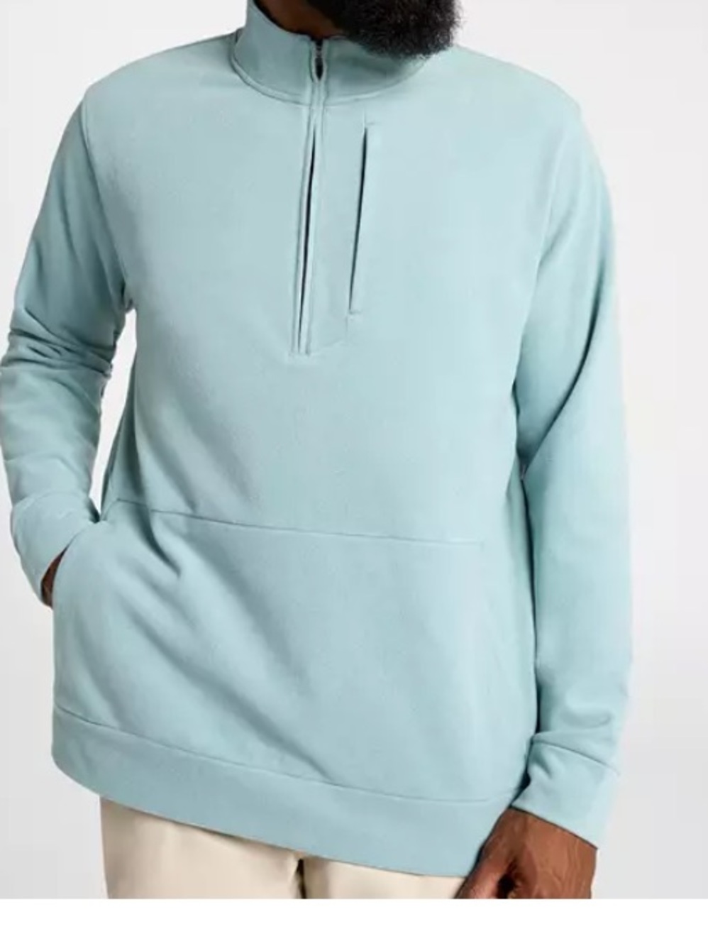 VRST Golf Polar Fleece 1/4 Zip in Aqua Dust
